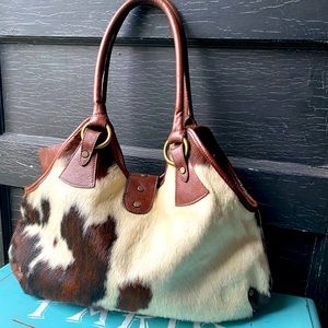 Vintage Cowhide/leather Handbag made in Italy